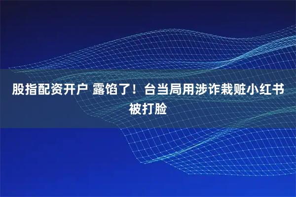 股指配资开户 露馅了！台当局用涉诈栽赃小红书被打脸